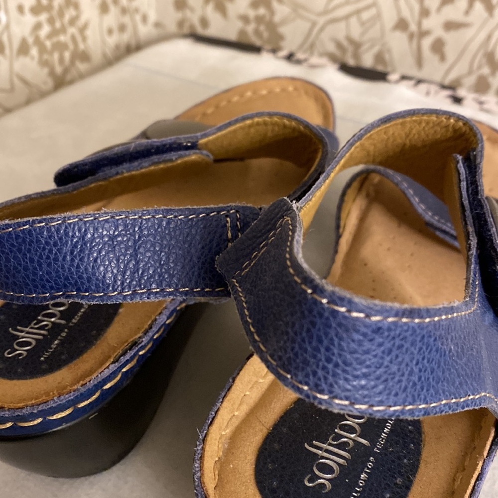 Soft spots  sandals in navy blue  SIZE 8 New No box - Picture 2 of 7